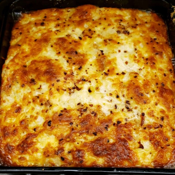 Leftover Pizza Breakfast Casserole