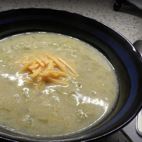 Potato Soup with Cheese and Green Chiles