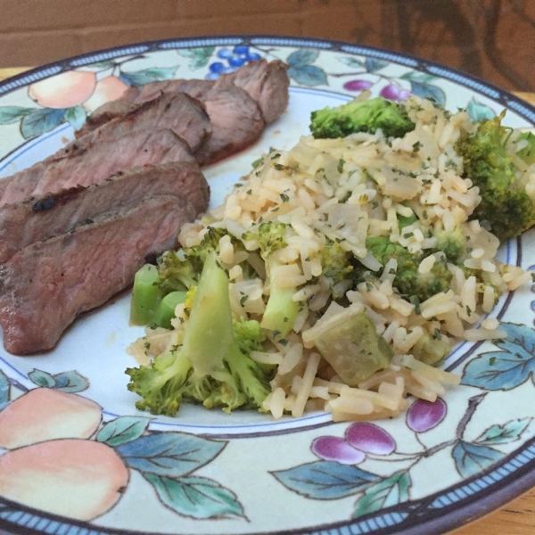 Grilled Steak & Summer Vegetable Rice