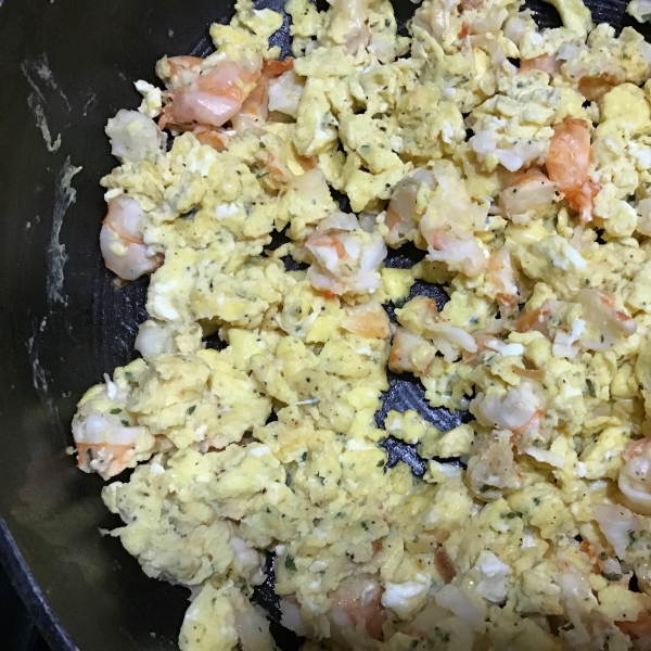 Scrambled Eggs and Shrimp