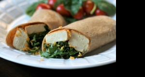 Baked Tofu Spinach Wrap