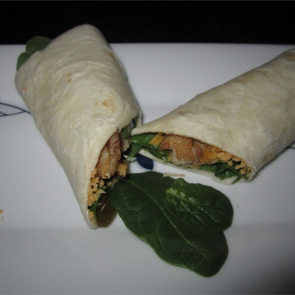 Baked Tofu Spinach Wrap