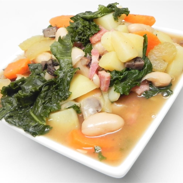 Ham, Parsnip, and Kale Soup