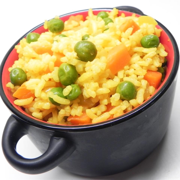 Turmeric Rice with Peas and Carrots