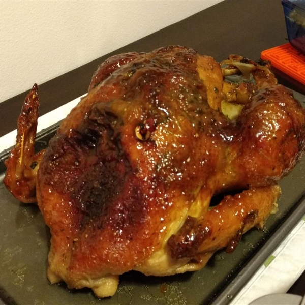 Ma Lipo's Apricot-Glazed Turkey with Roasted Onion and Shallot Gravy