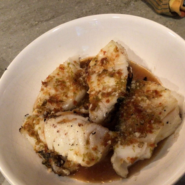 Grilled Sea Bass with Chili-Lime Dressing