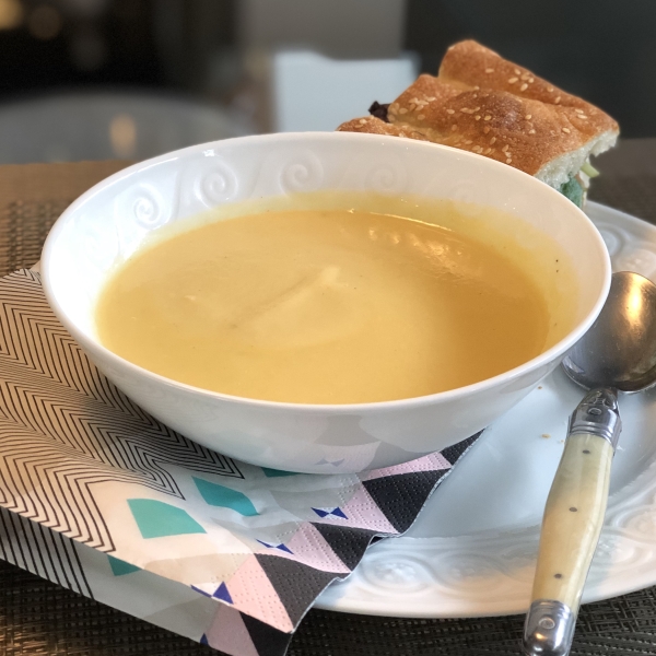 Parsnip and Japanese Sweet Potato Soup