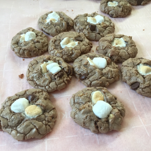 Chocolate Rocky Road Cookies