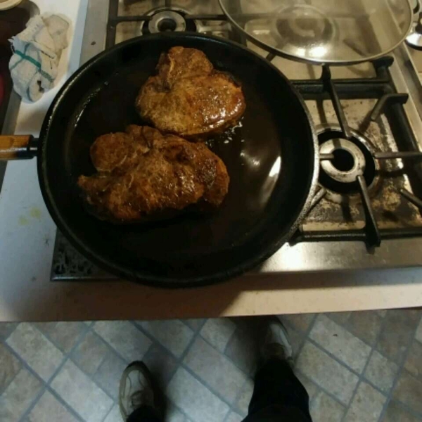 Rosemary and Garlic Simmered Pork Chops