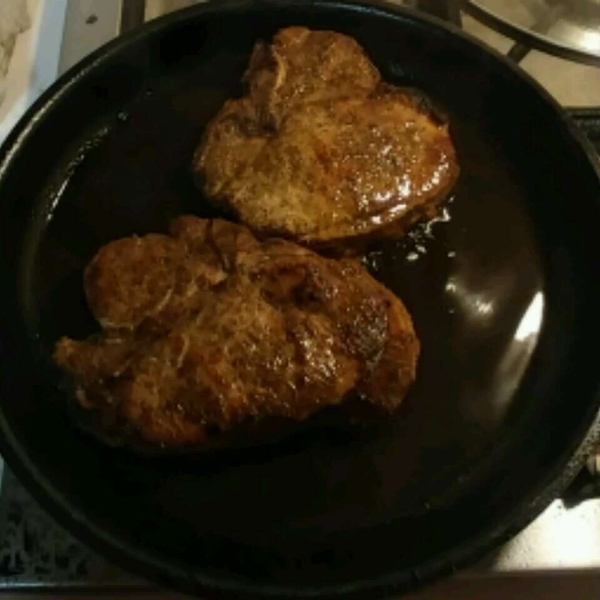 Rosemary and Garlic Simmered Pork Chops