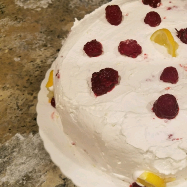Low-Fat Lemon Raspberry Cake