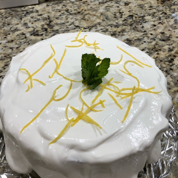 Low-Fat Lemon Raspberry Cake