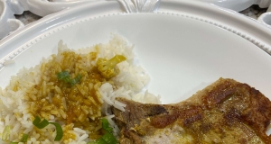 Curried Pork Chops and Cauliflower with Basmati Rice