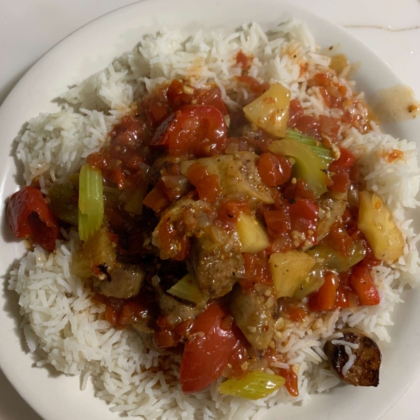 Hawaiian-Style Sausage and Rice