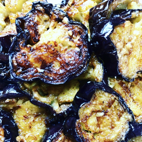 Fried Eggplant with Garlic