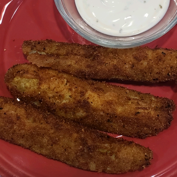 Super Easy and Spicy Fried Pickles