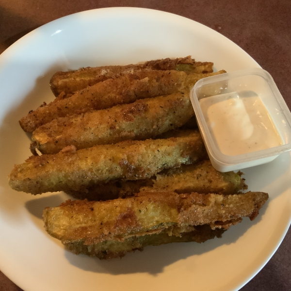 Super Easy and Spicy Fried Pickles