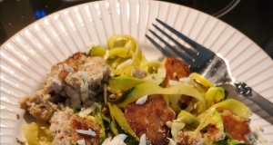Garlic-Butter Zoodles with Chicken Meatballs