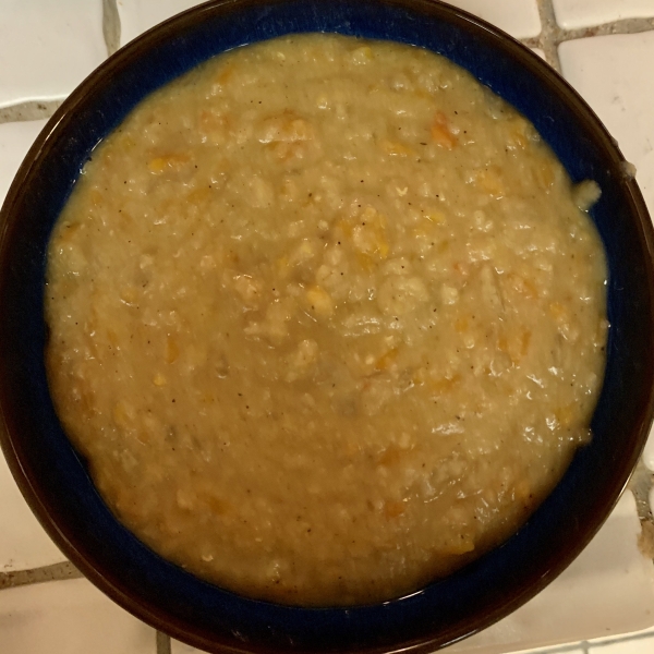 Red Lentil and Yellow Split Pea Soup Made with a Pressure Cooker