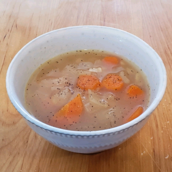 Red Lentil and Yellow Split Pea Soup Made with a Pressure Cooker