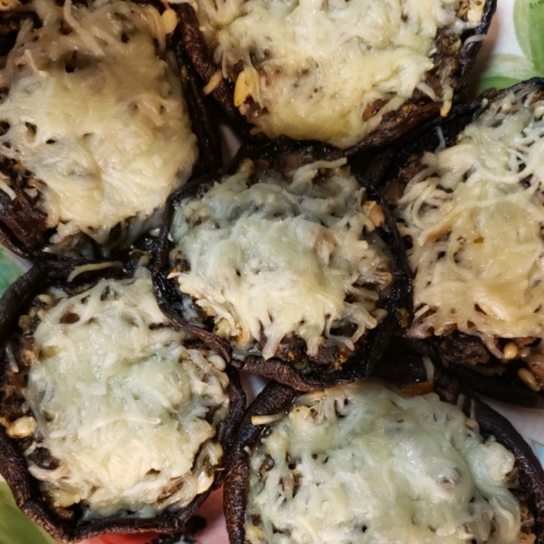 Pesto-Stuffed Grilled Portobellos