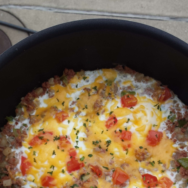 One Skillet Corned Beef Hash Breakfast