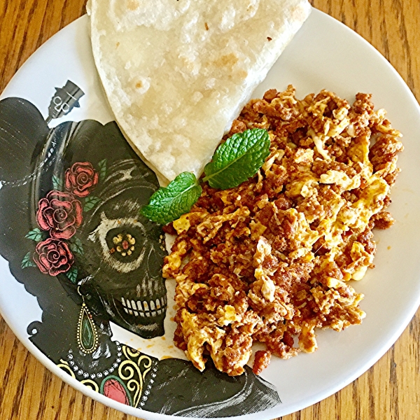 Scrambled Eggs with Chorizo