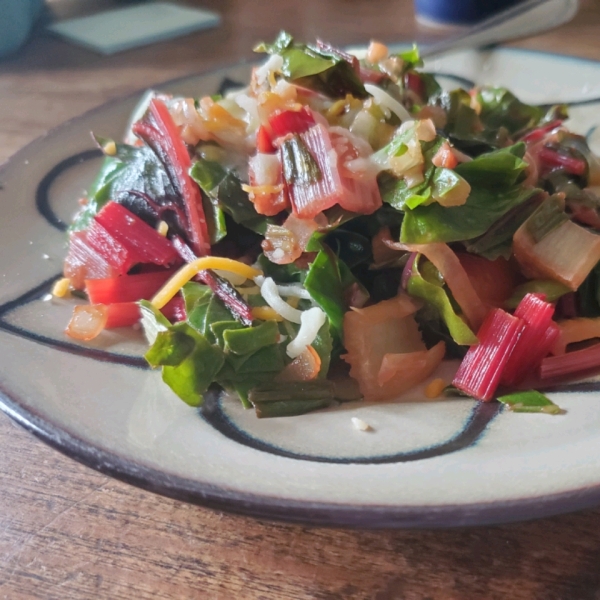 Warm Swiss Chard and Mushroom Salad