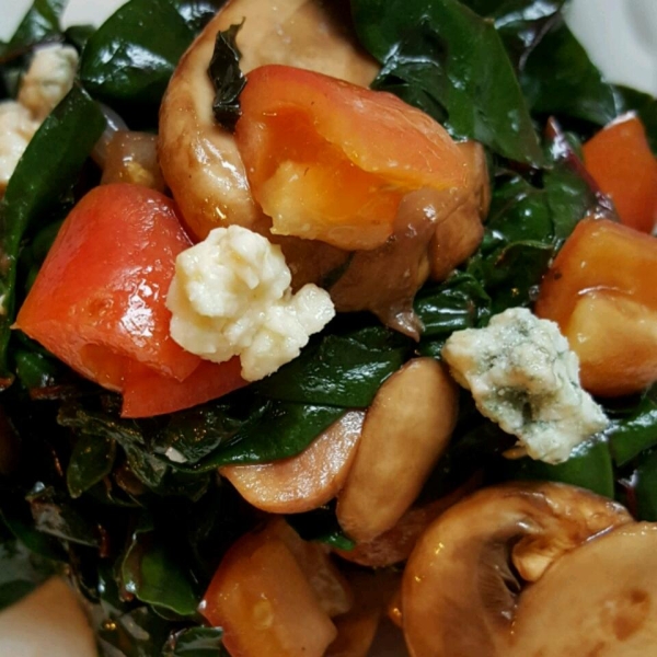 Warm Swiss Chard and Mushroom Salad