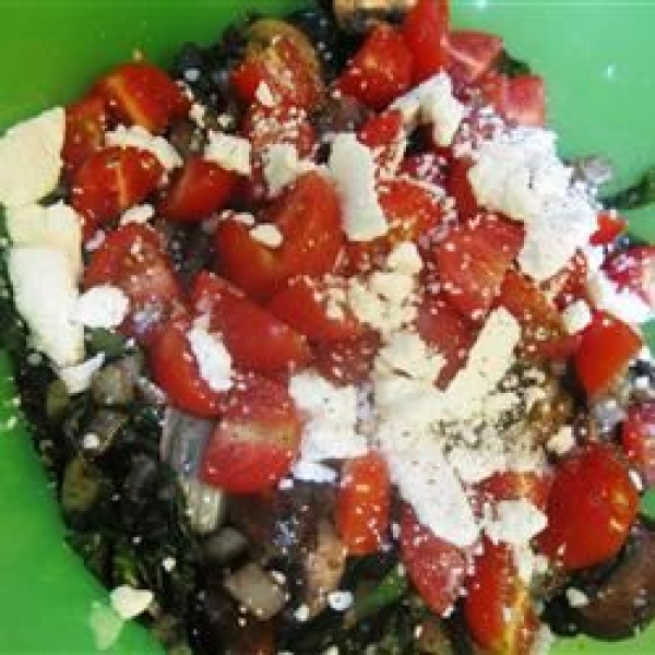 Warm Swiss Chard and Mushroom Salad