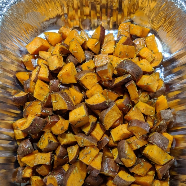 Honey and Rosemary Sweet Potatoes