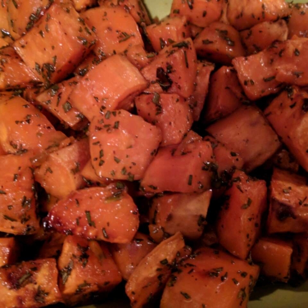 Honey and Rosemary Sweet Potatoes