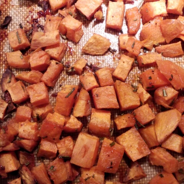 Honey and Rosemary Sweet Potatoes