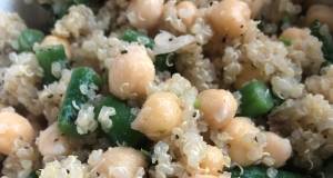 Garlicky Quinoa and Garbanzo Bean Salad