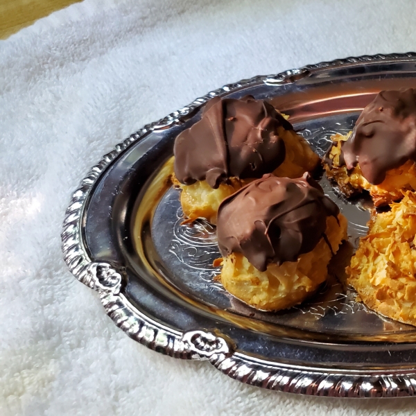 Chocolate-Dipped Coconut Macaroons