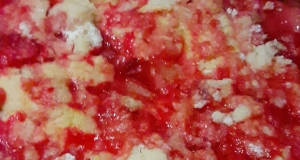 Rhubarb and Strawberry Dump Cake