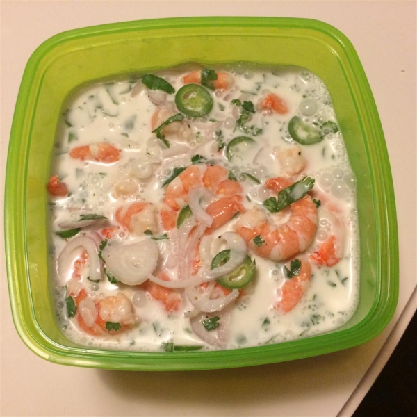 Shrimp Ceviche with Coconut Milk