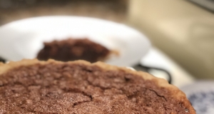 Chocolate Buttermilk Pie with Whiskey and Almonds