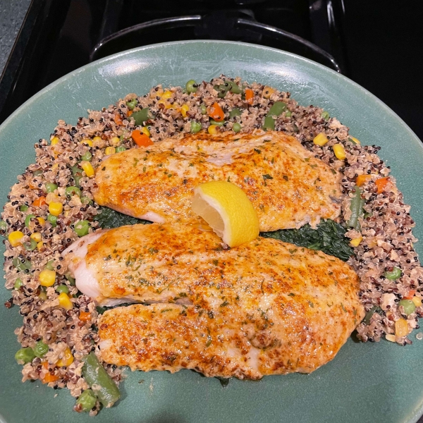 Healthier Broiled Tilapia Parmesan