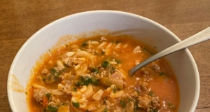 Cheesy Sausage Lasagna Soup