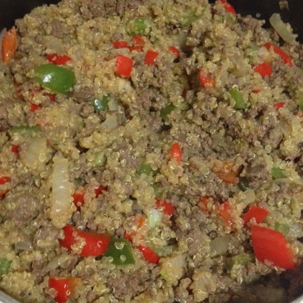 Dirty Quinoa with Venison Burger