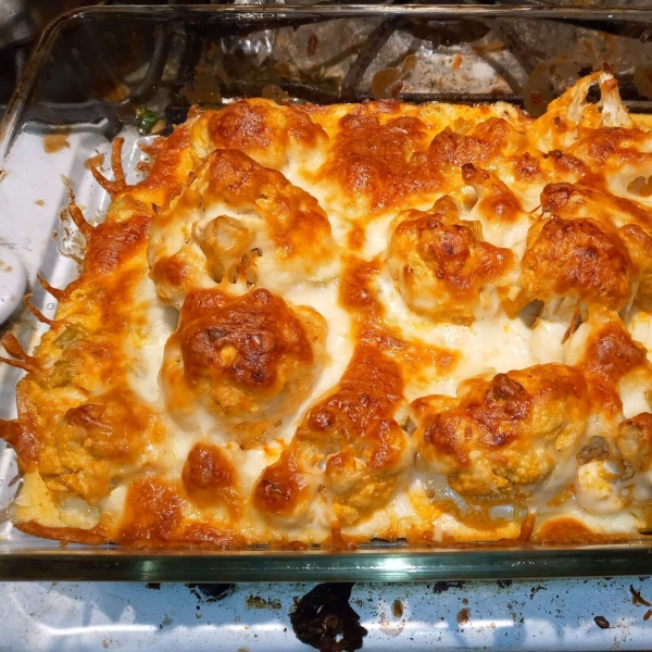 Slow Cooker Buffalo Cauliflower Casserole