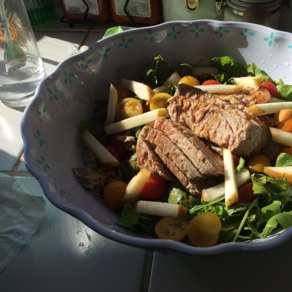 Seared Ahi Tuna with Watercress, Chile, and Ginger Salad