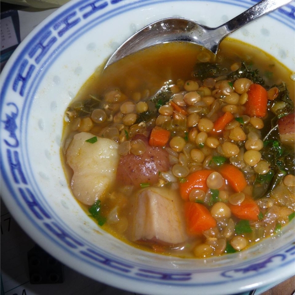 Ruth's Red Lentil and Potato Soup