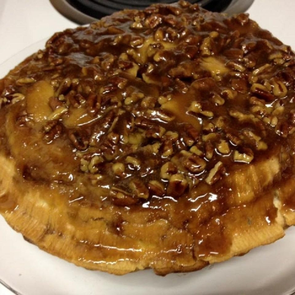 Upside Down Caramel Apple Pie