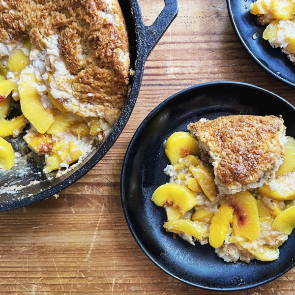 Dutch Oven Peach Cobbler for Camping