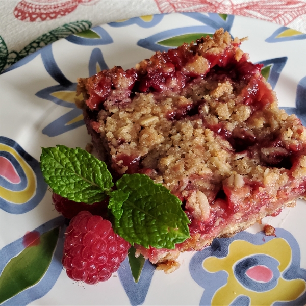 Lemon-Raspberry Oatmeal Crumb Bars