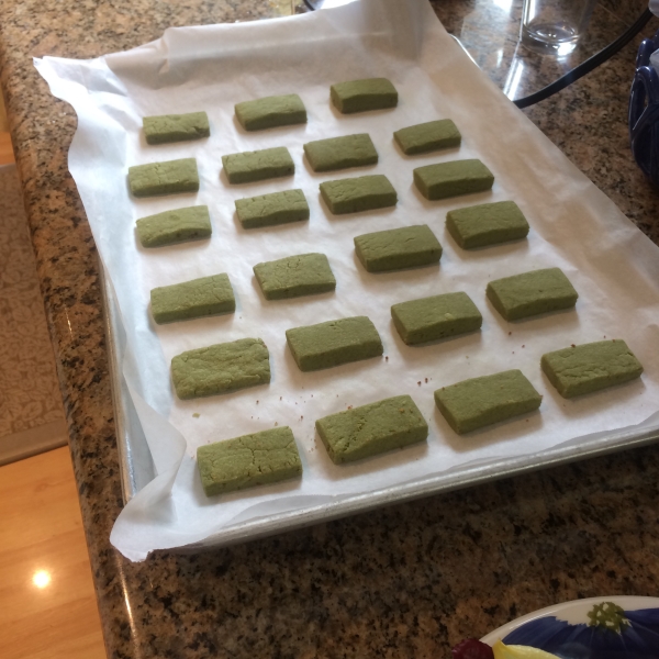 Green Tea Shortbread Cookies