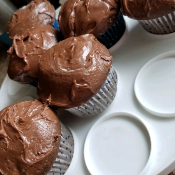 Filled Cupcakes with Cocoa Frosting