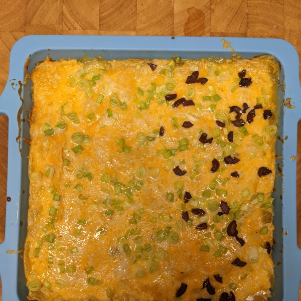 Quick and Easy Green Chile Chicken Enchilada Casserole